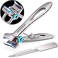 DRMODE Nail Clippers 16mm Wide Jaw Opening Nail Clippers for Thick Nails Sharp Curved Blade Toenail Clippers Heavy Duty Nail 