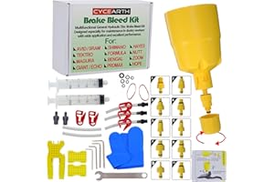 CYCEARTH Kit di spurgo olio per freni a disco idraulico per bicicletta, per tutti i freni Shimano, Sram, Avid, Tektro, Magra, Hayes, strumento di riparazione dei freni della bici