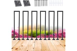 FUOIDYE Barandilla De Escalera En Forma De U, Pasamanos Escalera, Barandilla De Metal Interior/Exterior, 35-110cm Barandilla Nórdica Moderna, Barandilla para Villas, Balcones, Pasillos (Negro, 85cm)