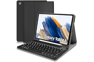 ‎ZABATOCO Samsung Galaxy Tab A8 Tastatur Hülle, Deutsche QWERTZ Tastatur Magnetische Kabelloser Bluetooth Abnehmbare Tastatur für Samsung Galaxy Tab A8 10.5 2021 SM-X200 SM-X205, Schwarz