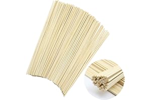 MIPIACE Zuckerwatte Stäbe 100 Stück Zuckerwatte Stäbchen 300 mm x 4 mm x 4 mm Für Zuckerwattemaschine Zuckerwattestäbe Stäbchen Für Zuckerwatte für Holzarbeiten Kunstprojekte & DIY