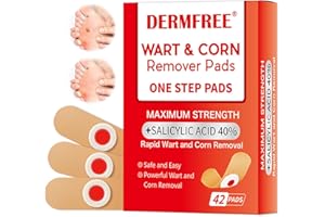 PHOMANTTONARY 42 Stück Warzenentferner Pflaster, Entfernt Warzen & Hühneraugen, Für Fuß, Finger & Intimbereich, Hautanhängsel Entfernen