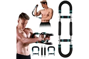 LTFIOON TFIOON Shaker Twister Armtrainer – Nouveau 3-étapes Entraîneur de Poitrine et Bras Réglable avec Résistance 30KG/40KG/50KG, Renforceur Musculaire Portable pour Maison, Bureau & Voyage