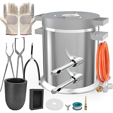Four De Forge Au Propane Lormuzi NY150 - Brûleur Unique, Acier Inoxydable - Portable, Température Max 1426°C - Pour Forgeron, Couteaux, Loisirs