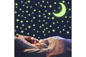 DMNQ 462 Pcs Etoile Fluorescente Chambre Enfant Autocollants Stickers Phosphorescent Etoiles et Lunes pour Bébé Chambres d'Enfants Fille Garcon Plafond Décoration Etoiles Phosphorescentes Plafond