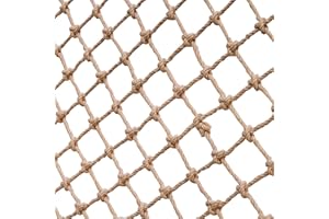 SSWZHANG Rete Arrampicata Canapa Rete Intrecciata Corda Canapa Protettiva della Recinzione della Scala del Balcone Rete Decorativa in Corda di Canapa per Interni Ed Esterni(Size:1 * 3m(3 * 10ft))