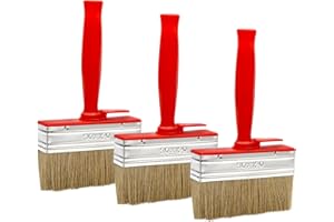 APOMOONS 3 sztuki pędzli, zestaw pędzli do lakierów, 120 mm x 30 mm, lazury, olej, lakier do mebli ściennych