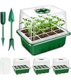 Mini Serra Da Semina Con 72 Vasetti | Kit Giardinaggio Con Semi Di Tanaceto E Girasole | Ideale Per Orto Su Balcone - Foto 4