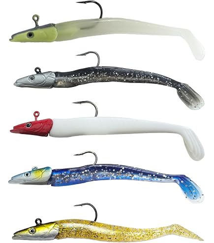 cod fishing lures uk 3 PCS Sea Bass Uk, Sea Lures, Fishing Lures Set for Sea Water and Freshwater Fishing, Fishing Lures with Jig Heads for Bass, Mackerel, Cod, Trout, Catfis 12.5x1.3cm 30g Rapala Saltwater X-Rap Lure primary target species__saltwater Size:40H
