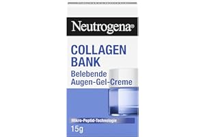 ‎NEUTROGENA Neutrogena Collagen Bank Belebende Augen-Gel-Creme (15 g), parfumfreie Augenpflege mit Mikro-Peptid-Technologie gegen Falten, Augenringe & Schwellungen, für empfindliche Haut