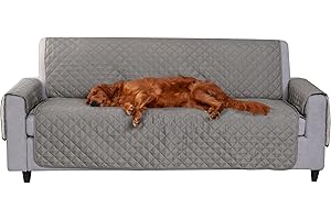 Furhaven Sofa Slipcover Water-Resistant Reversible Two-Tone Furniture Protector Cover - Gray/Mist, Sofa