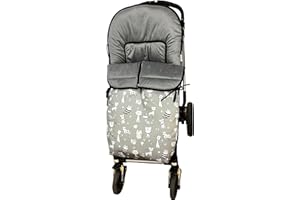 Danielstore Saco silla paseo bebé | 90x44 cm, coralina, impermeable, 100% poliéster | Interior suave, resistente al agua, fácil mantenimiento | Abrigo y comodidad para bebés