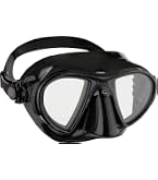 Cressi Calibro+ Maschera Subacquea Nero/Rossa, Tecnologia IDF, Antifog, Basso Volume, Per Immersioni E Apnea