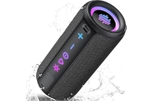TIMU Bluetooth Speaker Portable Wireless Bluetooth Speakers with HD Stereo Sound, Bluetooth 5.4 TWS Pairing 30H Battery Life with Led Light for Outdoor/Party/Sport/Travel/Gifts.