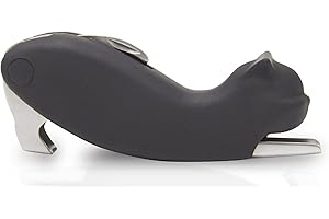 Winkee - Miau nóż kelnerski | stylowy nóż kelnerski | otwieracz do butelek wina z nożem do folii | korkociąg do wina w kształcie kota | prezent na Boże Narodzenie, urodziny