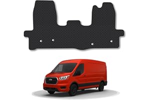 VAN DEMON Ford Transit (2014+) Rubber Van Mats Accessories Tailored Fit Compatible Accessory Waterproof Protection Non-Slip Car Floor Mats 3mm Thick Full Coverage Durable Coverage with Clips