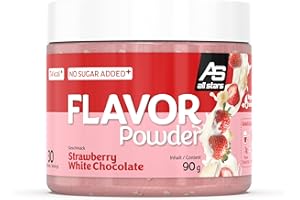 All Stars FLAVOR POWDER Strawberry White Chocolate 1 Dose à 90g I Dein Extra an Geschmack für Speisen und Getränke!