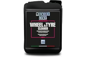 MANIAC LINE MAFRA Mafra, Maniac Car Detailing Line,Formato 2L, Wheel & Tyre Cleaner, Detergente 2in1, Rimuove Polvere di Freni e Sporco Stradale dai Cerchi in Lega e Gomma