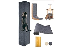 MIAOGE [200 cm x 40 cm] Tappetino antigraffio autoadesivo per gatti, tiragraffi di ricambio (grigio scuro, 1 pezzo)