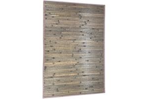 Acomoda Textil – Alfombra Bambú para Interior y Exterior. Alfombra con Cenefa Resistente, Lisa, Estampada y Antideslizante para Hogar, Dormitorio, Cocina, Jardín y Entrada. (120x150 cm, Modelo F)