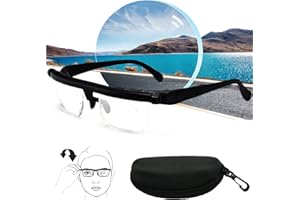 Ashopfun Eyeoptics Eye Glasses,Eyeoptics Adjustable Eyeglasses.Dial Adjustable Glasses Variable Focus,Adjustable Focus Glasses Near And Far Sight,Ultralight Reading Glasses