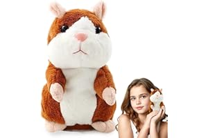 SUNSHINE SMILE Sprechende Hamster Wiederholt,Sprechender Hamster Spielzeug,Talking Plüschtier Elektronische,Lustige Kinder Stofftiere,Plüsch Hamster,Maus Kinder Stofftier,Record Spielzeug Interaktives für Baby Kids