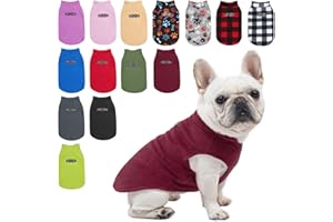 BEAUTYZOO Dog Fleece Vest Sweater Winter Jacket for Small and Medium Dogs with D-Ring Leash Cold Weather Coat Hoodie for XS S M Dogs Boy or Girls