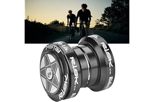 DTTRA Zetiling Casque de vélo, Alliage d'aluminium 34mm Facile à Installer Casque Externe Compatible pour roulement de Fourche de Pivot Droit de 28,6 mm(#1)