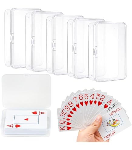 XKSOCT 2 Pièces BoîTe à Cartes à Jouer,Boite Plastique Transparente