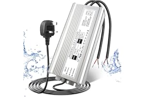 LightingWill 24V 14.5A 350W Power Supply IP67, Outdoor Waterproof LED Driver With Plug, AC 240V to DC 24 Volt Transformer for LED Lighting, CCTV, Computer Project