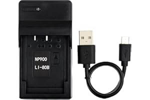 Norifon LI-80B USB Caricatore per Olympus T-100, T-110, X-36 Fotocamera e Altro