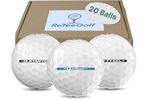 ReTee Golf | Used for Srixon Lake Golf Balls 20 Pack | Premium Grade A Pearl Quality | High Performance Used Golf Balls | White Mixed Models Professionally Cleaned Lake Balls