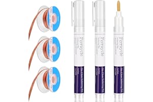 PHOTECT No Clean Soldering Pen and Solder Remover Wick, 0.1 Inch Wide and 59 Inch Long, Solder Braid Wick Liquid Solder Flux for Electronics Welding Repair Tabbing Wire Maintenance