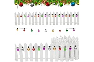 LEEWYOU Navidad Mini Valla de Madera,Maderas en Miniatura Jardín,Flexible Decoración,Pequeña Vallas en Miniaturas,Juguete para Adorno,Manualidades,Bricolaje,Micro Planta