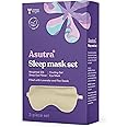 ASUTRA Silk Eye Pillow for Sleep, Champagne - Filled w/Lavender Buds & Flax Seeds, Weighted Eye Mask, Meditation & Light Blocking Blindfold, Cooling Gel Mask Included