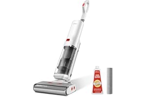 Ultenic AC1 Lavapavimenti, Aspirapolvere Senza Fili 15Kpa, 45Min di Autonimia, 4 in 1 Autopulente, Batteria Rimovibile, App, per Sporco Appiccicoso, Peli di Animali