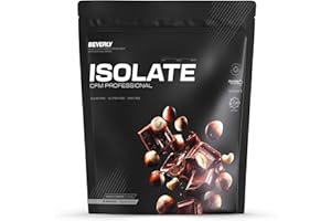 BEVERLY NUTRITION Beverly Isolate CFM - Aislado de Proteína de Suero Lacprodan - 1 Kg - 30 g de proteína por porción - 29 servicios - Tonifica y aumenta la masa muscular - Sabor (1 KG, CHOCOLATE AVELLANA)