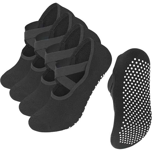 Calze Yoga Antiscivolo - 3 Paia In Cotone Per Danza, Pilates E Allenamento, Taglia Unica - 2