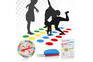 Powmag Twisting Spiel, Twisting Game für Kinder und Erwachsene, Familienspiel, Partyspiel Twisting Lustiges Spiel für Kindergeburtstage, Twister Spiel ab 6 Jahren