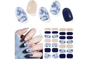‎DUKASOU DUKASOU Nail Foil UV Hardening – Pack of 28 Nail Stickers UV Gel Nail Foils Self-Adhesive Nail Stickers Nail Strips Gel Nail Stickers Art Stickers DIY for Women Girls Decoration Nail Design