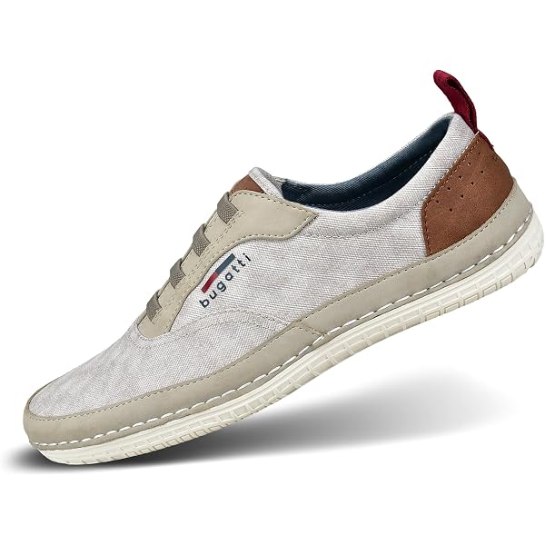 Bugatti Chaussures Basses Homme à Lacets - Modèle 321-ASR01 - Blanc Ou Beige - Taille 40 à 42 - 9