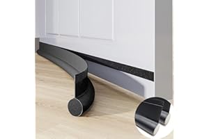 AUTUCAU Door Draught Excluder 96 cm/37 inches, Anti-Cold Unilateral Door Bottom with Self-Adhesive Seal Blocker for Noise and Air, Adjustable Door Seal Strip,Pack of 2
