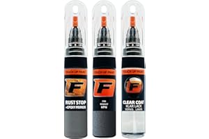 F FIRANTO FIRANTO Stylo Peinture de Voiture pour Renault KPN Gris Titanium réparation Couleur Voiture 3 en 1, Rayures Stylo retouche Peinture 15ml avec Pinceau, apprêt, Laque