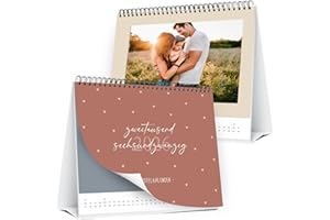 ‎PAPERLIONS Stehkalender 2026 selbst gestalten I Fotokalender zum Aufstellen I Kalender zum Selbstgestalten I Foto Bastelkalender DIY I Monatskalender als tolle Geschenkidee zu Weihnachten oder Geburtstag