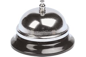 Q-Connect 926148 Sonnette Base Métallique Chromée 85 mm Noir