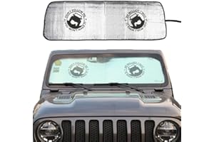 CKPEOR Pare-Brise Pare-Soleil Pare-Soleil Pliable pour Jeep Wrangler JL JLU 2018-2022, pour Jeep Gladiator JT 2020-2022