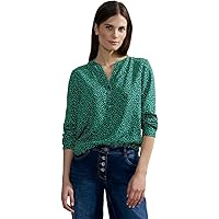 Blouse met allover print voor dames in Blauw Blouse met allover print voor dames in Blauw