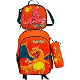 CYP BRANDS Set Trolley Functional, School, Travel, 3 Pcs, Lunch Box, Box, Orange Colour, Official Product