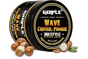 WOZUTUNT 360 Cheveux Ondulés Produit- Une Tenue Forte et des Ondes Étagées, Crème LavanteFacile ¡ Rincer avec Cire pour Hydratation, Contróle et un Éclat Soie.4 oz