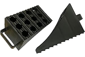 VANILLA LEISURE.CO.UK Vanilla Leisure Wheel Chocks with Handles - 2 Pack - Secure Your Caravan, Motorhome, Motorcycle & Campervan & More - Portability & Strong - Universally Compatible with all Vehicles